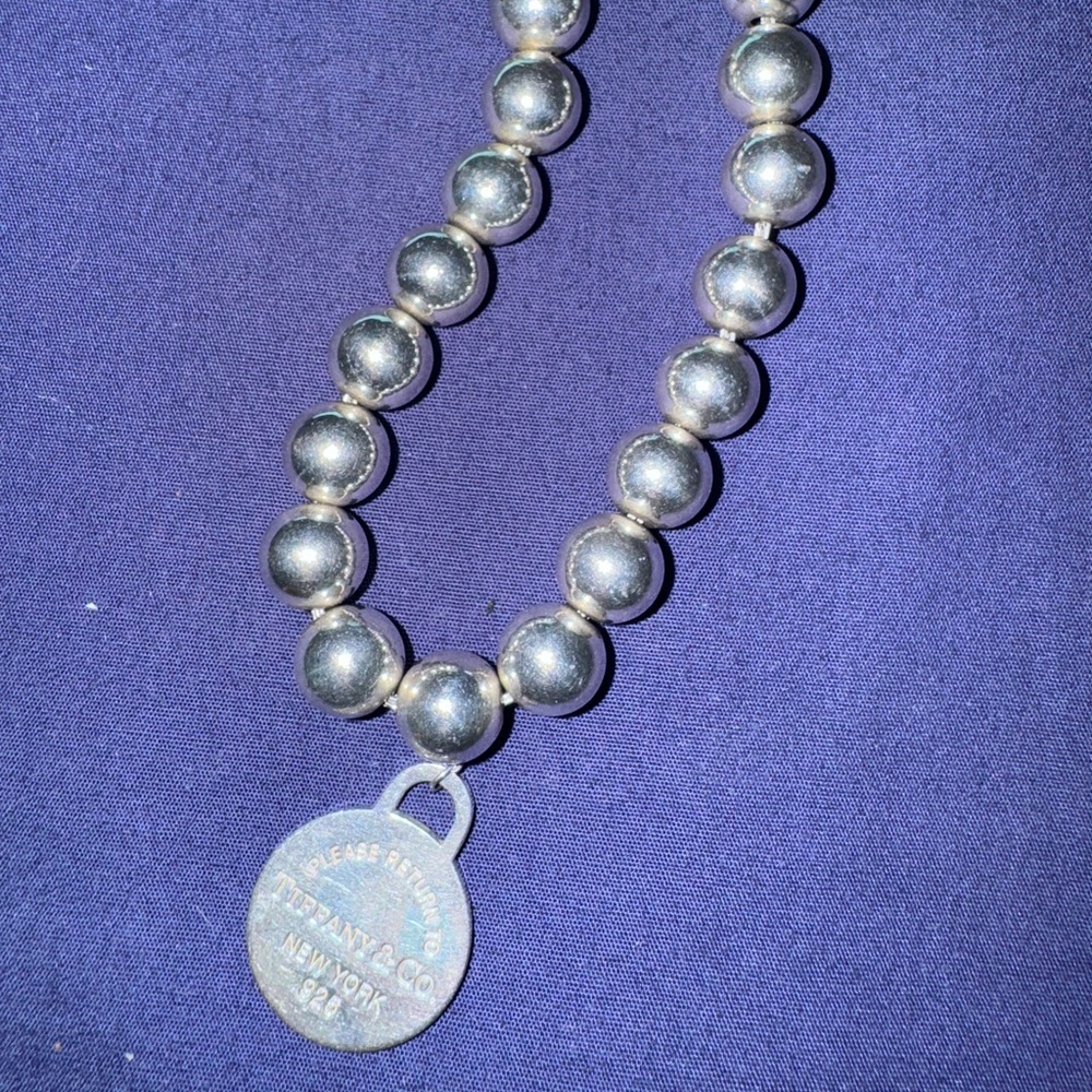 Tiffany & Co. Silver Beaded Bracelet .
